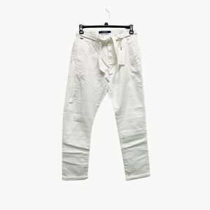 Scotch & Soda Dax Loose Fit Belted White Pants Mens NWT